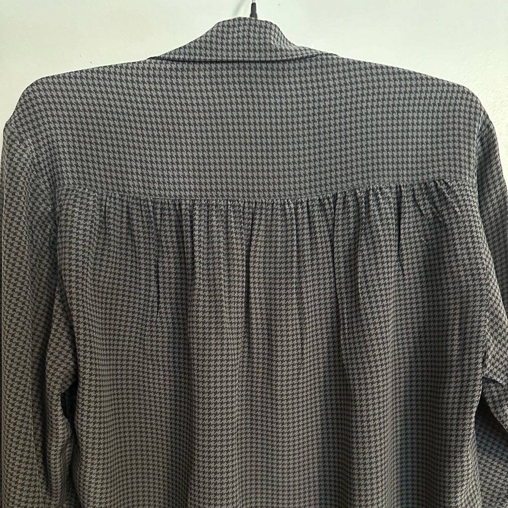 Vintage Carole Little St-Tropez W Silk Black/Gray Houndstooth 2-Piece Dress Sz 6 - Picture 8 of 16